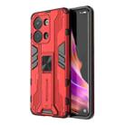 For OPPO Reno9 / Reno9 Pro 5G Supersonic Holder PC Soft TPU Phone Case(Red) - 1