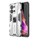 For OPPO Reno9 / Reno9 Pro 5G Supersonic Holder PC Soft TPU Phone Case(Silver) - 1