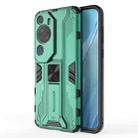 For Huawei P60 Art 4G Supersonic Holder PC Soft TPU Phone Case(Green) - 1