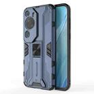 For Huawei P60 Art 4G Supersonic Holder PC Soft TPU Phone Case(Blue) - 1