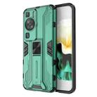 For Huawei P60 / P60 Pro Supersonic Holder PC Soft TPU Phone Case(Green) - 1