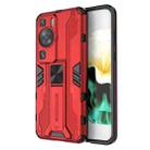 For Huawei P60 / P60 Pro Supersonic Holder PC Soft TPU Phone Case(Red) - 1