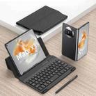 For Huawei Mate X3 GKK Magnetic Folding Bluetooth Keyboard Leather Case with Pen + Phone Case(Carbon Fibre Black) - 1