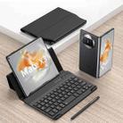 For Huawei Mate X3 GKK Magnetic Folding Bluetooth Keyboard Leather Case with Pen + Phone Case(Black) - 1