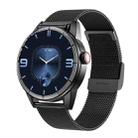 R6 1.32 inch Round Screen 2 in 1 Bluetooth Earphone Smart Watch, Support Bluetooth Call / Health Monitoring(Black Steel Strap) - 1