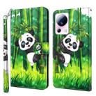 For Xiaomi 13 Lite 3D Painting Pattern Flip Leather Phone Case(Bamboo Panda) - 1