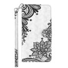 For Xiaomi 13 Ultra 3D Painting Pattern Leather Phone Case(Diagonal Black Flower) - 2