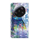 For Xiaomi 13 Ultra 3D Painting Pattern Leather Phone Case(Watercolor Owl) - 3