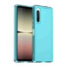 For Sony Xperia 10 V Candy Series TPU Phone Case(Transparent Blue) - 1
