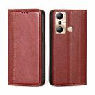 For Infinix Hot 20i Grid Texture Magnetic Flip Leather Phone Case(Red) - 1