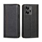 For Infinix Zero 20 Grid Texture Magnetic Flip Leather Phone Case(Black) - 1