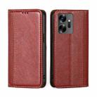 For Infinix Zero 20 Grid Texture Magnetic Flip Leather Phone Case(Red) - 1