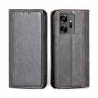 For Infinix Zero 20 Grid Texture Magnetic Flip Leather Phone Case(Grey) - 1