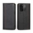 For Tecno Spark 8C / Spark GO 2022 Grid Texture Magnetic Flip Leather Phone Case(Black) - 1