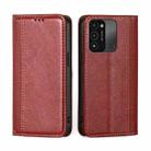 For Tecno Spark 8C / Spark GO 2022 Grid Texture Magnetic Flip Leather Phone Case(Red) - 1