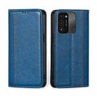 For Tecno Spark 8C / Spark GO 2022 Grid Texture Magnetic Flip Leather Phone Case(Blue) - 1