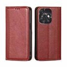 For Tecno Spark 10C Grid Texture Magnetic Flip Leather Phone Case(Red) - 1