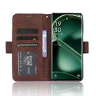 For OPPO Find X6 Skin Feel Calf Texture Card Slots Leather Phone Case(Brown) - 5