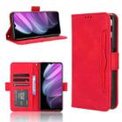For Realme V30 / V30t 5G Skin Feel Calf Texture Card Slots Leather Phone Case(Red) - 1