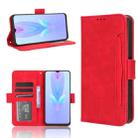 For Tecno Spark 10 5G Skin Feel Calf Texture Card Slots Leather Phone Case(Red) - 1