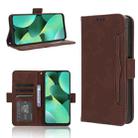 For Tecno Spark 10C Skin Feel Calf Texture Card Slots Leather Phone Case(Brown) - 1