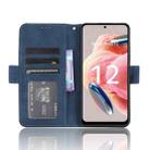 For Xiaomi Redmi Note 12 4G Global Skin Feel Calf Texture Card Slots Leather Phone Case(Blue) - 5