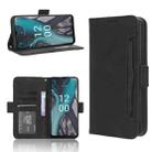 For Nokia C22 Skin Feel Calf Texture Card Slots Leather Phone Case(Black) - 1