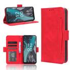 For Nokia C22 Skin Feel Calf Texture Card Slots Leather Phone Case(Red) - 1