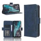 For Nokia C22 Skin Feel Calf Texture Card Slots Leather Phone Case(Blue) - 1