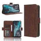 For Nokia C22 Skin Feel Calf Texture Card Slots Leather Phone Case(Brown) - 1