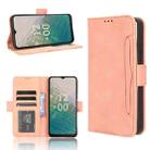 For Nokia C32 4G Skin Feel Calf Texture Card Slots Leather Phone Case(Pink) - 1