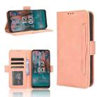 For Nokia C12 Skin Feel Calf Texture Card Slots Leather Phone Case(Pink) - 1