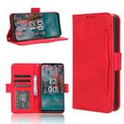 For Nokia C12 Skin Feel Calf Texture Card Slots Leather Phone Case(Red) - 1