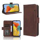 For Samsung Galaxy M14 5G Skin Feel Calf Texture Card Slots Leather Phone Case(Brown) - 1