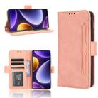 For Xiaomi Redmi Note 12 Turbo 5G Skin Feel Calf Texture Card Slots Leather Phone Case(Pink) - 1