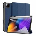 For Xiaomi Pad 7 / 7 Pro DUX DUCIS Domo Series Magnetic Flip Leather Tablet Case(Blue) - 2