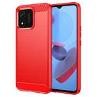 For Honor X5 4G Carbon Fiber Brushed Texture TPU Phone Case(Red) - 1