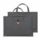 13-14 inch Universal Elastic Thread Button Portable Laptop Inner Bag(Dark Grey) - 1