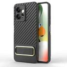 For Xiaomi Redmi Note 12 4G Global Wavy Textured Phone Case with Lens Film(Black) - 1