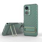 For OnePlus Nord CE 3 Wavy Textured Phone Case with Lens Film(Green) - 1