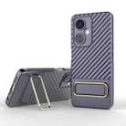 For OnePlus Nord CE 3 Wavy Textured Phone Case with Lens Film(Purple) - 1