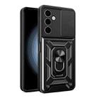 For Samsung Galaxy A24 4G Sliding Camera Cover Design TPU+PC Phone Case(Black) - 1