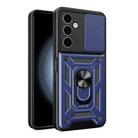 For Samsung Galaxy A24 4G Sliding Camera Cover Design TPU+PC Phone Case(Blue) - 1