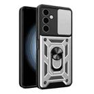 For Samsung Galaxy A24 4G Sliding Camera Cover Design TPU+PC Phone Case(Silver) - 1