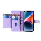 For Xiaomi Redmi Note 12 Turbo Sheep Texture Cross-body Zipper Wallet Leather Phone Case(Purple) - 3