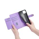 For Xiaomi Redmi Note 12 Turbo Sheep Texture Cross-body Zipper Wallet Leather Phone Case(Purple) - 5