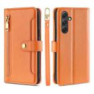 For Samsung Galaxy A54 5G Sheep Texture Cross-body Zipper Wallet Leather Phone Case(Orange) - 1