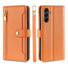 For Samsung Galaxy M14 5G Sheep Texture Cross-body Zipper Wallet Leather Phone Case(Orange) - 1