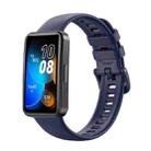 For Huawei Band 8 16mm Solid Color Silicone Replacement Watch Band(Dark Blue) - 1