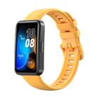 For Huawei Band 8 16mm Solid Color Silicone Replacement Watch Band(Yellow) - 1